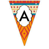 レトロ色の形 バンティングフラッグ (第3の旗)