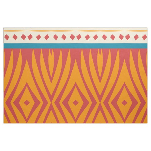 レトロ色の形 ファブリック (ヤード)