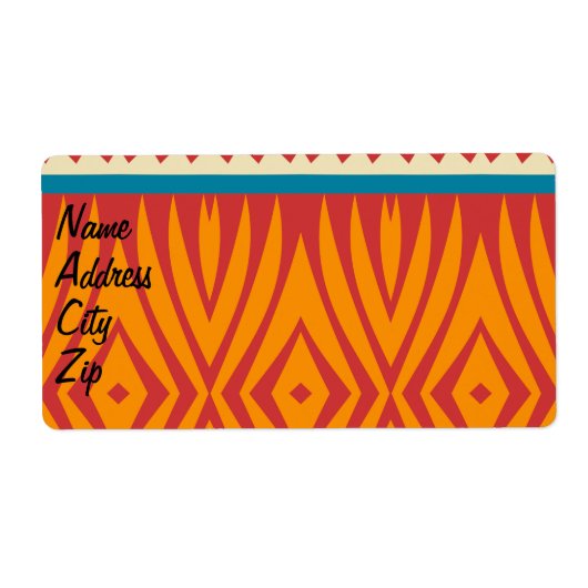 レトロ色の形 ラベル (正面)