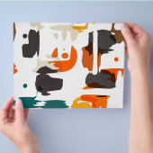 レトロ色の抽象デザインの形 チラシ (手)