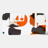 レトロ色の抽象デザインの形 Case-Mate iPhoneケース (裏面 (横))