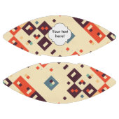 レトロ色の抽象デザインの正方形 アメリカンフットボール (パネル)