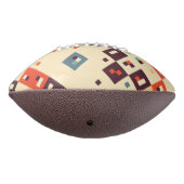 レトロ色の抽象デザインの正方形 アメリカンフットボール (回転270)
