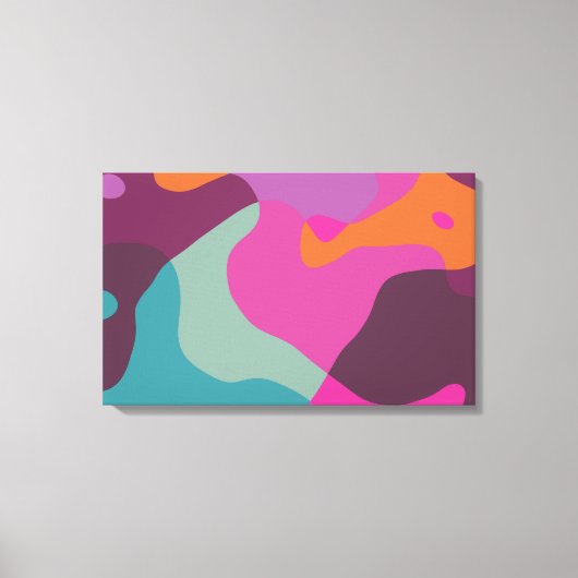 レトロ色の無秩序 キャンバスプリント (正面)
