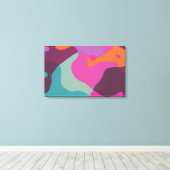 レトロ色の無秩序 キャンバスプリント (インサイチュ (ウッドフロア))