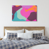 レトロ色の無秩序 キャンバスプリント (インサイチュ (寝室))