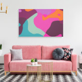 レトロ色の無秩序 キャンバスプリント (インサイチュ (リビング))