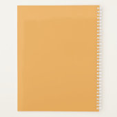 レトロ色オレンジピンク金ゴールドスストライプクリプト名 プランナー手帳 (裏面)