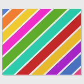 レトロ色キャンディストライプパターン ラッピングペーパー (フラット)
