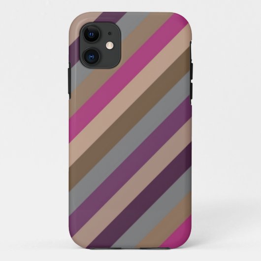 レトロ色ストライプパターン3 Case-Mate iPhoneケース (裏面)