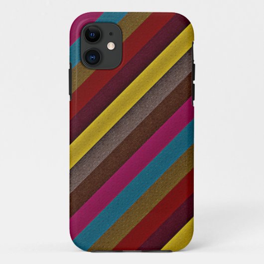 レトロ色ストライプパターン5 Case-Mate iPhoneケース (裏面)