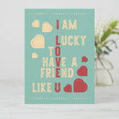 レトロ色バレンタインデーデザイン。 カード (スタンド正面)