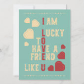 レトロ色バレンタインデーデザイン。 カード (正面)