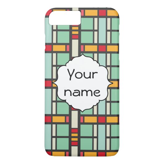レトロ色パターンの形 Case-Mate iPhoneケース (裏面)
