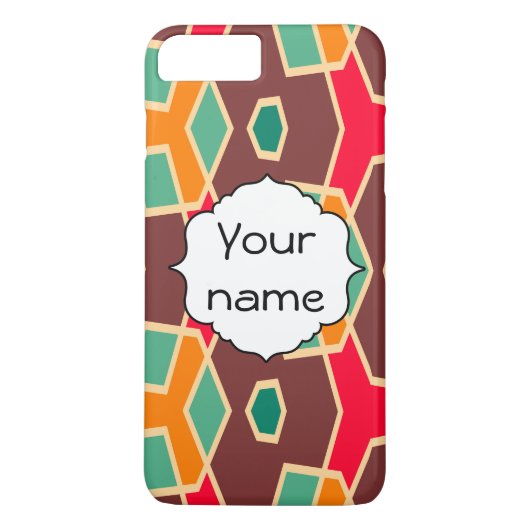 レトロ色パターンの歪められた形 Case-Mate iPhoneケース (裏面)