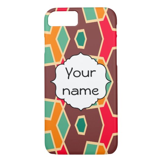 レトロ色パターンの歪められた形 Case-Mate iPhoneケース (裏面)