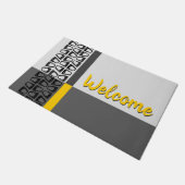 レトロ色ブロック ドアマット (アングル)