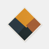 レトロ色モダン幾何学模様#9 スタンダードカクテルナプキン (角)