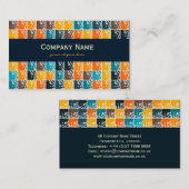レトロ色正方形名刺 名刺 (正面/裏面)