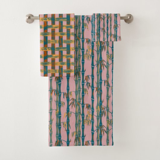 レトロ色竹 バスタオルセット (インサイチュ)