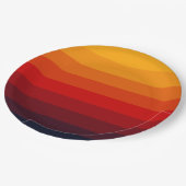 レトロ色虹 ペーパープレート (アングル)