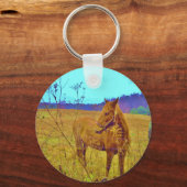 レトロ色馬 キーホルダー (正面)