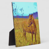 レトロ色馬 フォトプラーク (側面)