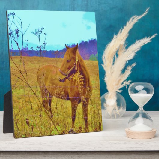 レトロ色馬 フォトプラーク (側面)