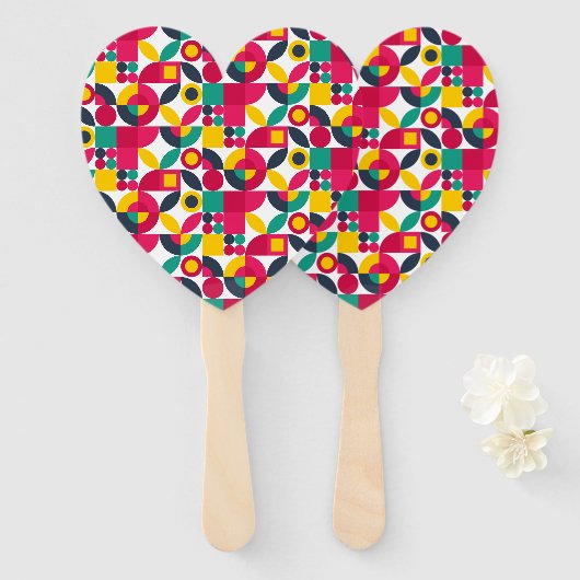 レトロ色 ハンドファン (正面&裏面)