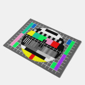 レトロ色TVテストスクリーン ドアマット (アングル)