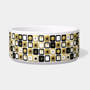 レトロ艶消し金ゴールドセラミックペットボウル ボウル