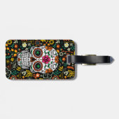 レトロ花と砂糖スカル ラゲッジタグ (裏面横)