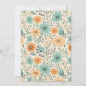 レトロ花の退職お祝いパーティー 招待状 (裏面)