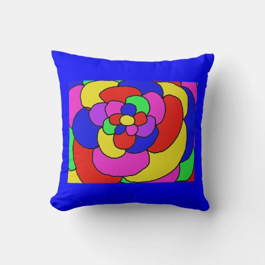 レトロ花びら クッション (正面)