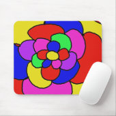 レトロ花びら マウスパッド (マウス)