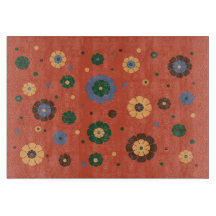 レトロ花ガラス切断板