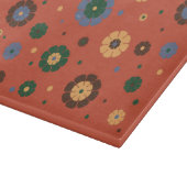 レトロ花ガラス切断板 カッティングボード (角)