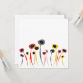 レトロ花グリーティングカード カード (正面/裏面インサイチュ)