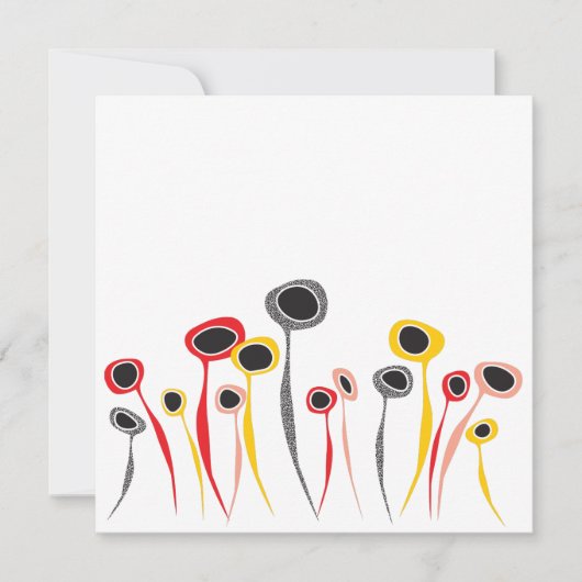 レトロ花グリーティングカード カード (正面)