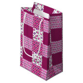 レトロ花スカル水玉模様 スモールペーパーバッグ (正面アングル)