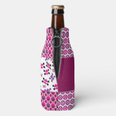 レトロ花スカル水玉模様 ボトルクーラー (ボトル裏面)