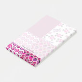 レトロ花スカル水玉模様 ポストイット (アングル)