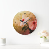 レトロ花フォトラウンド(大)壁時計 ラージ壁時計 (ホーム)