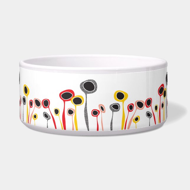 レトロ花ペット ボウル (正面)