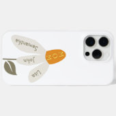 レトロ花ママ、子供の名前、母親、カスタム花びら Case-Mate iPhoneケース (裏面 (横))