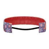 レトロ花可愛いおもしろい70sヒッピーデイジー柄 アスレチックヘッドバンド (裏面)