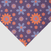 レトロ花可愛いおもしろい70sヒッピーデイジー柄 薄葉紙 (詳細)