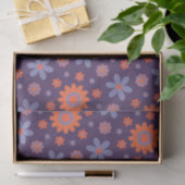 レトロ花可愛いおもしろい70sヒッピーデイジー柄 薄葉紙 (ギフト)