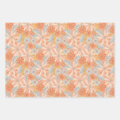 レトロ花園の模様 ラッピングペーパーシート (正面2)