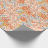 レトロ花園の模様 ラッピングペーパー (角)